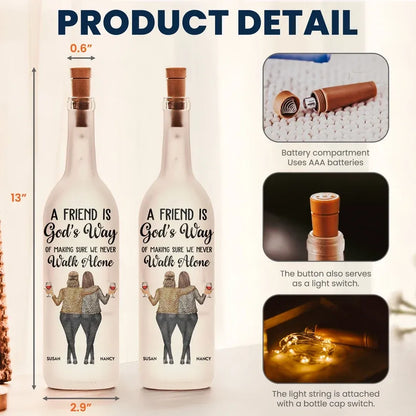 A Friend Is God's Way Personalized Bottle Lamp