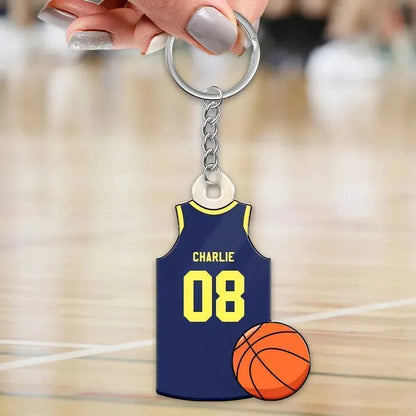 Personalized Sports Jersey Keychain