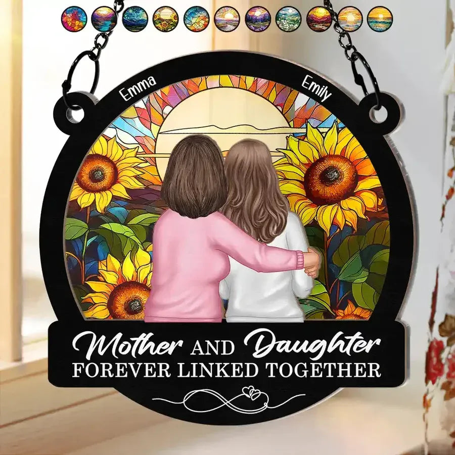 Forever Linked Together Mother-Daughter Sunflower Ornament
