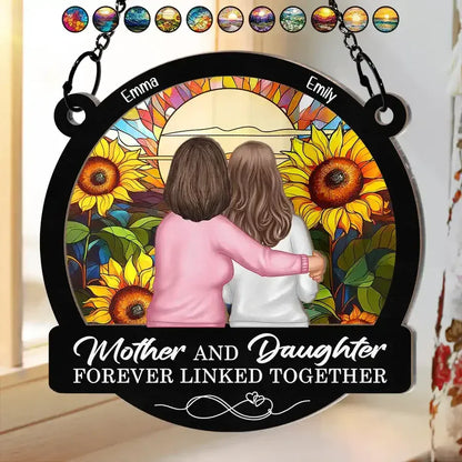 Forever Linked Together Mother-Daughter Sunflower Ornament