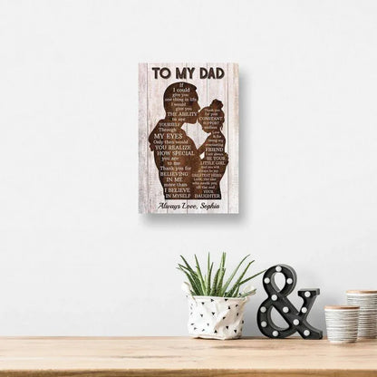 See Yourself Through My Eyes Personalized Dad Poster or Canvas