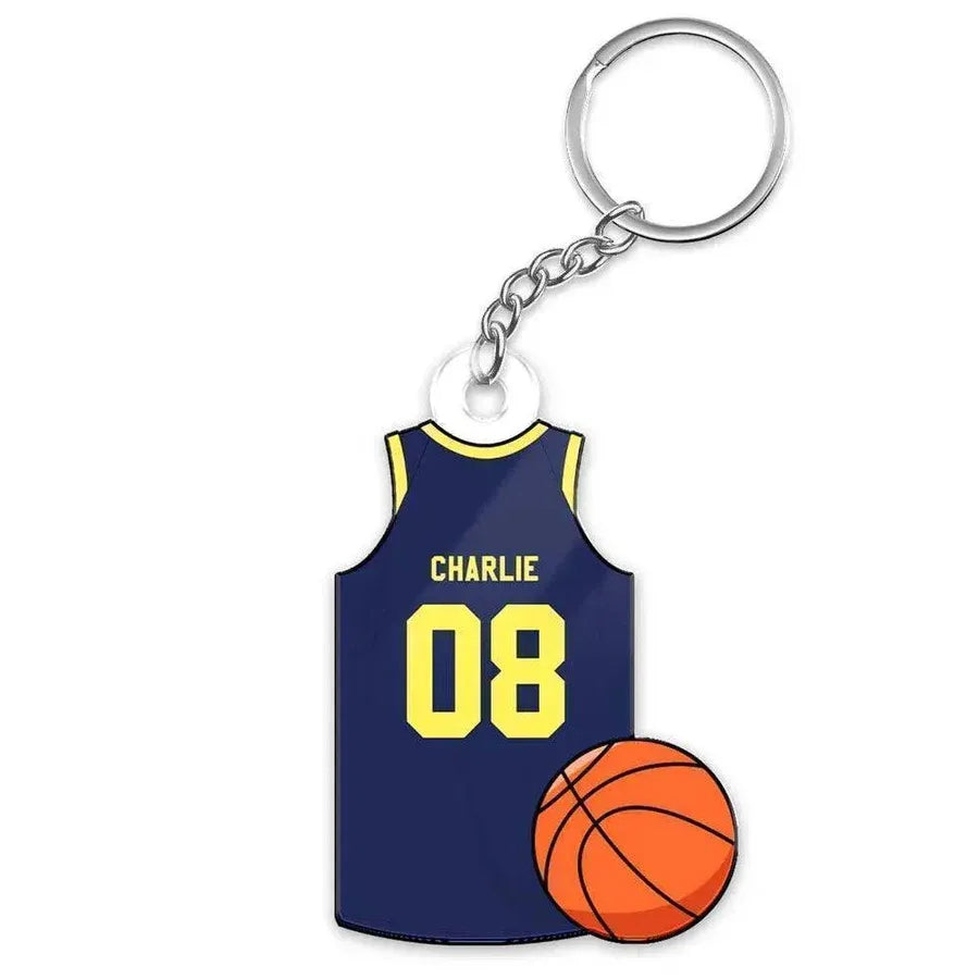 Personalized Sports Jersey Keychain