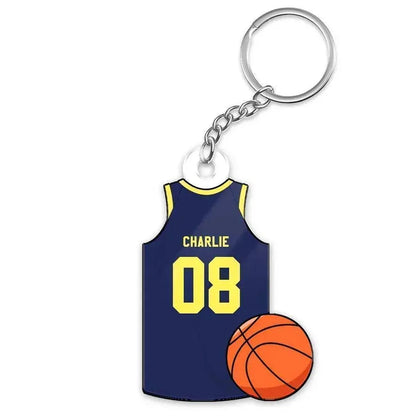 Personalized Sports Jersey Keychain