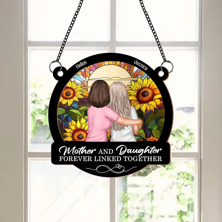 Forever Linked Together Mother-Daughter Sunflower Ornament