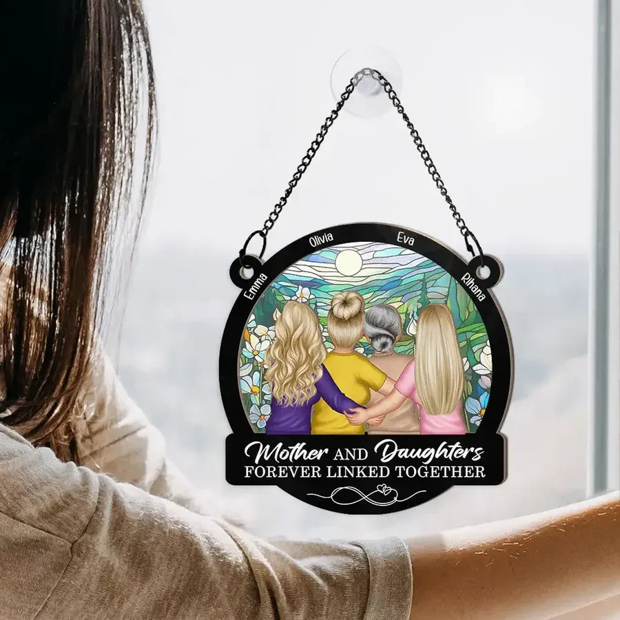 Forever Linked Together Mother-Daughter Sunflower Ornament
