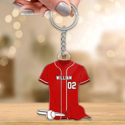Personalized Sports Jersey Keychain