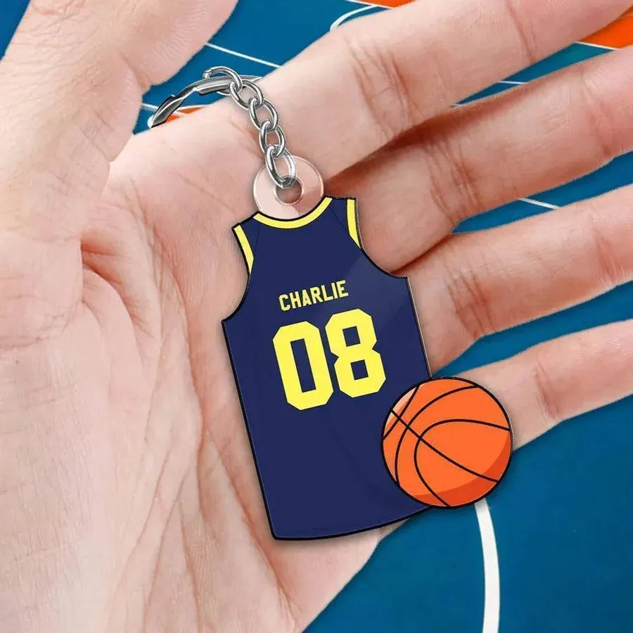 Personalized Sports Jersey Keychain