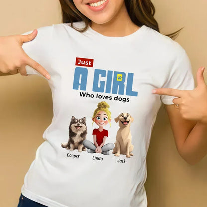 Just a Girl Who Loves Dogs Personalized Classic Tee