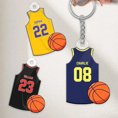 Personalized Sports Jersey Keychain
