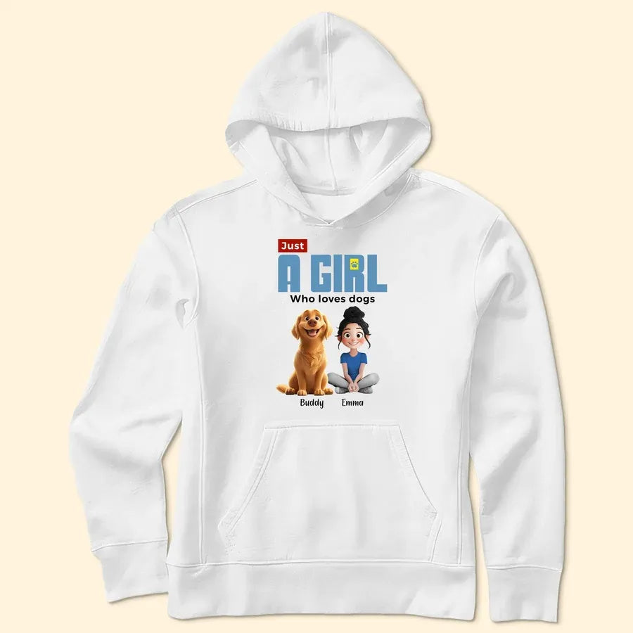 Just a Girl Who Loves Dogs Personalized Classic Tee