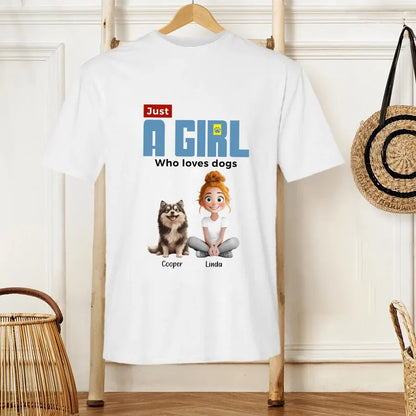 Just a Girl Who Loves Dogs Personalized Classic Tee