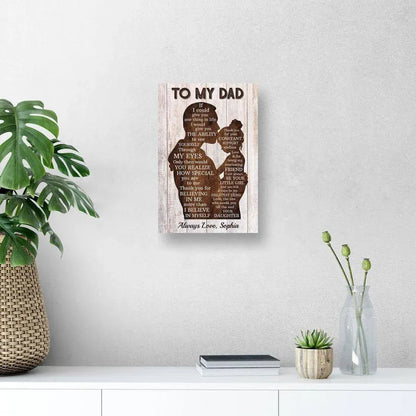 See Yourself Through My Eyes Personalized Dad Poster or Canvas